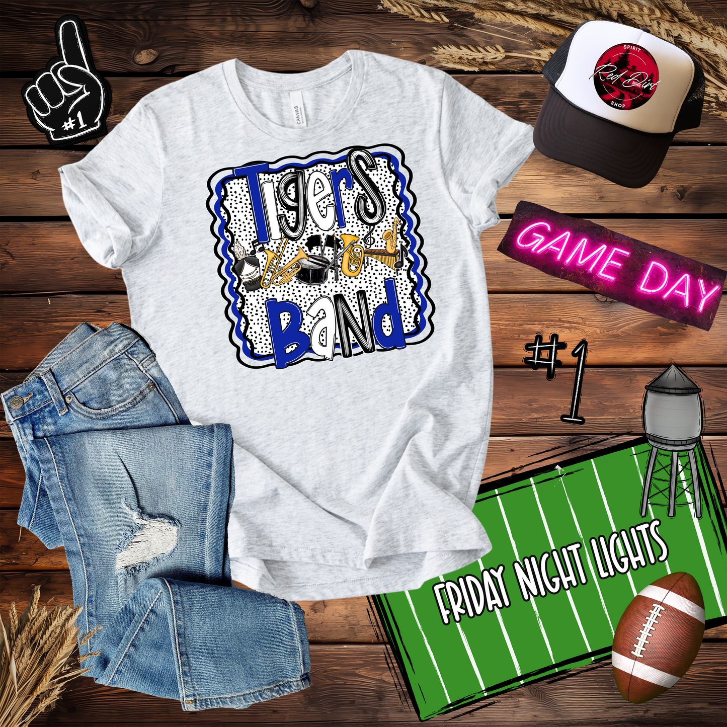 Tigers Band Dots Design