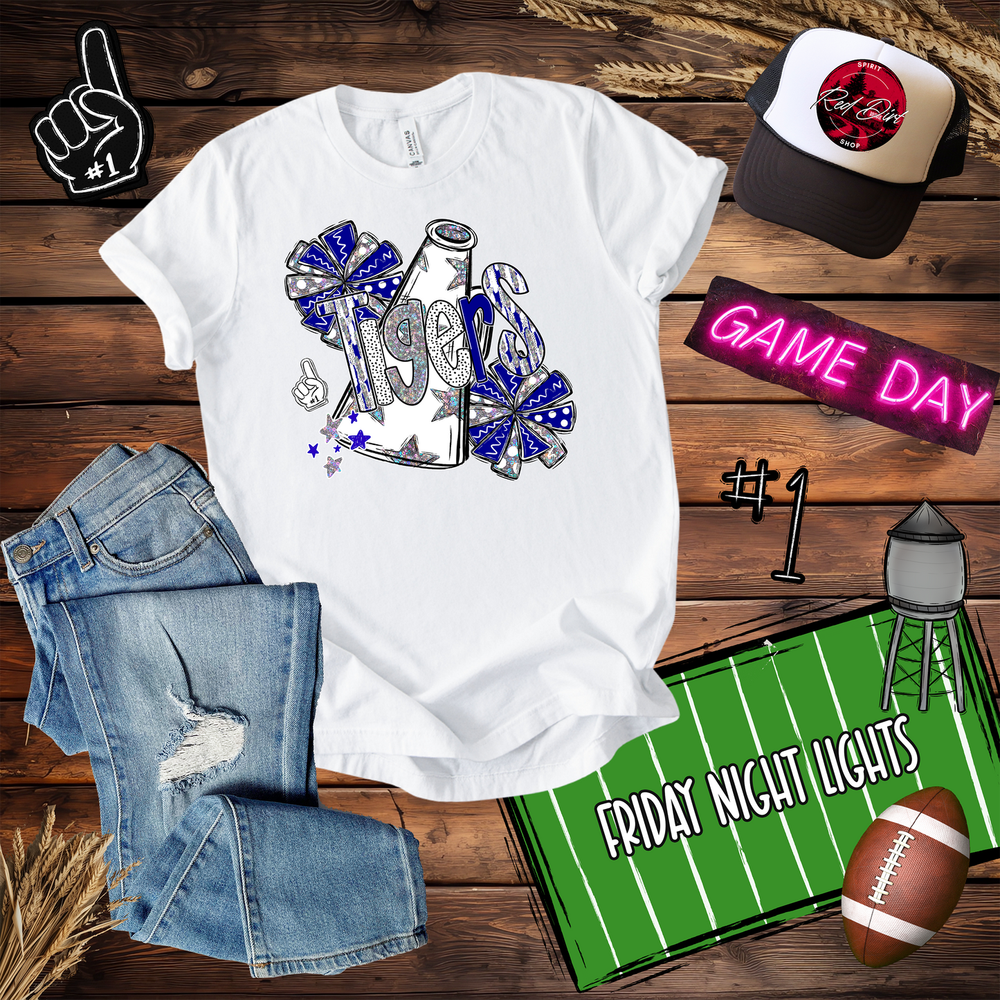 Tigers Cheer Megaphone Design