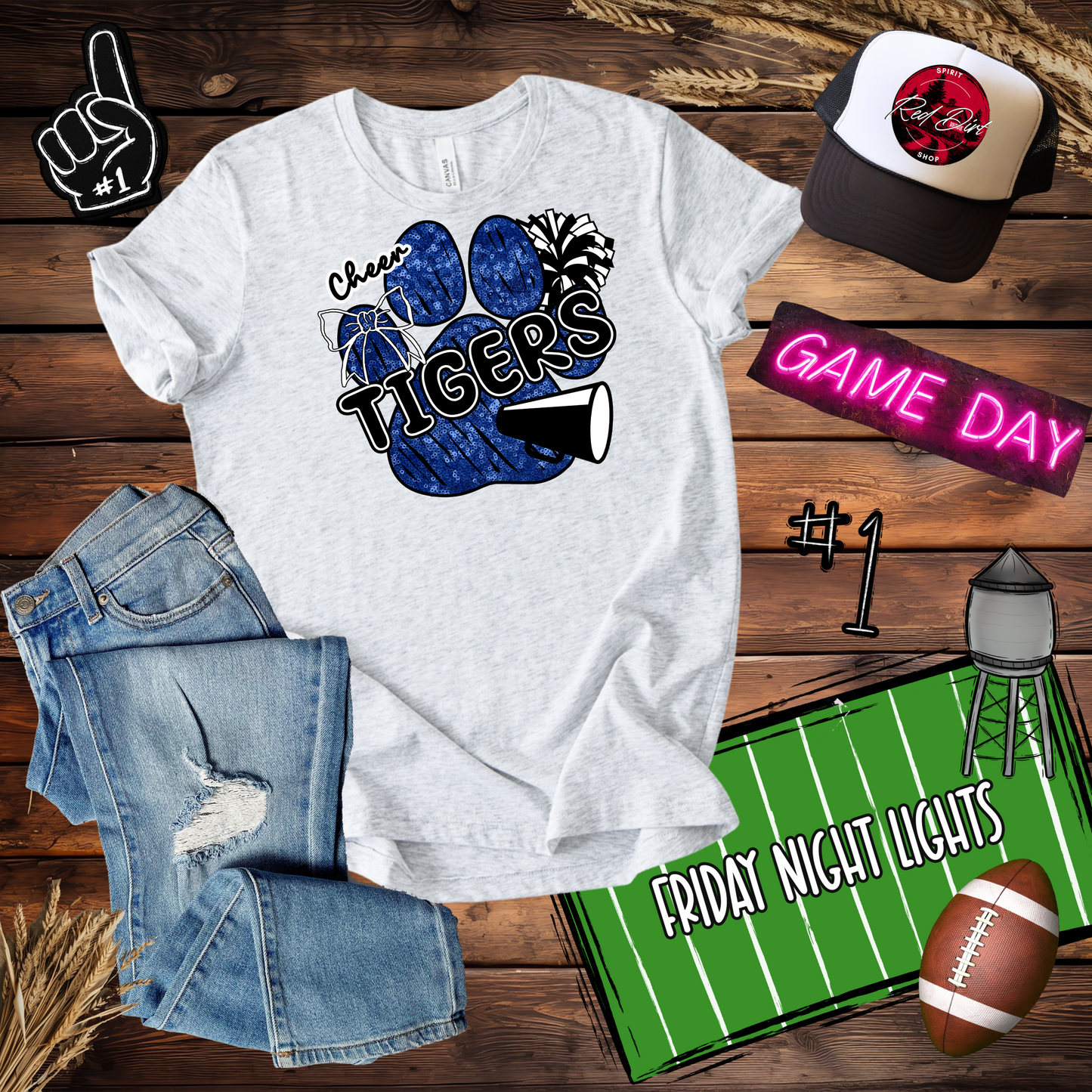 Tigers Cheer Paw Print