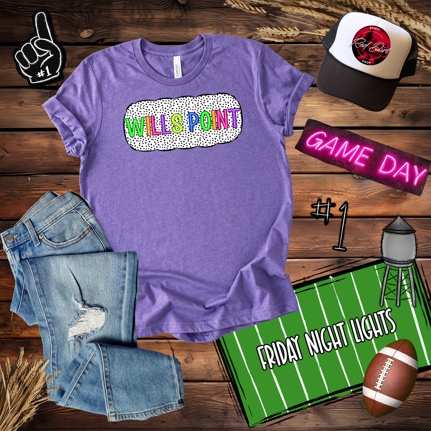 Wills Point Dots Design-Neon