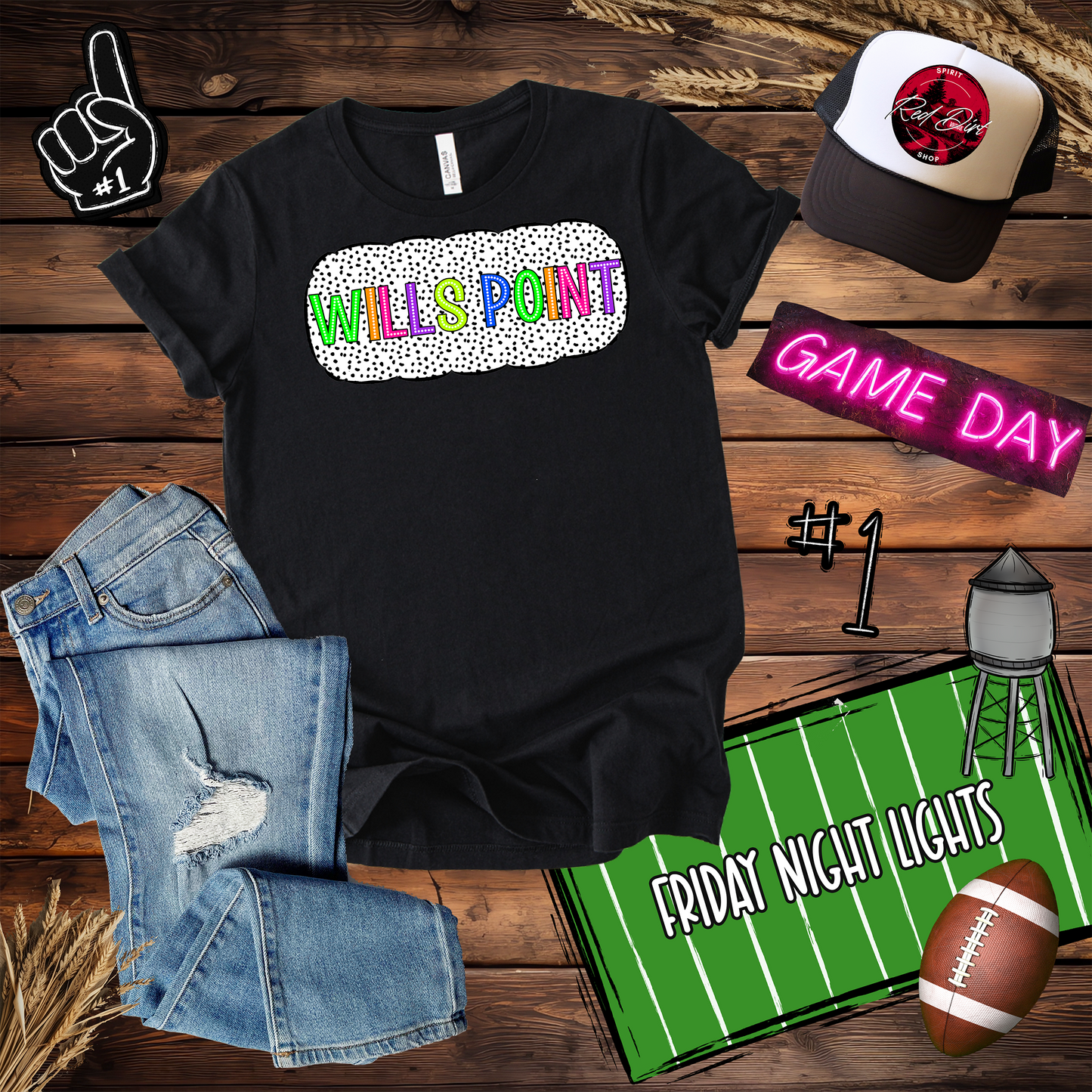 Wills Point Dots Design-Neon