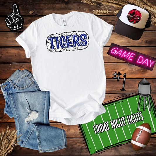 Tigers Dots Design-Blue