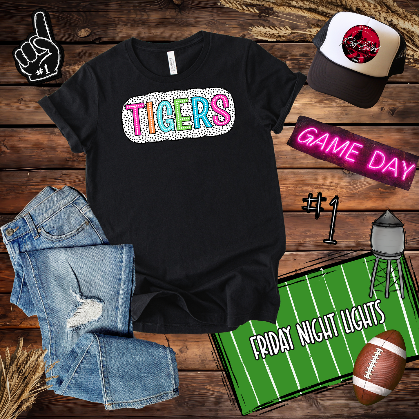 Tigers Dots Design-Neon