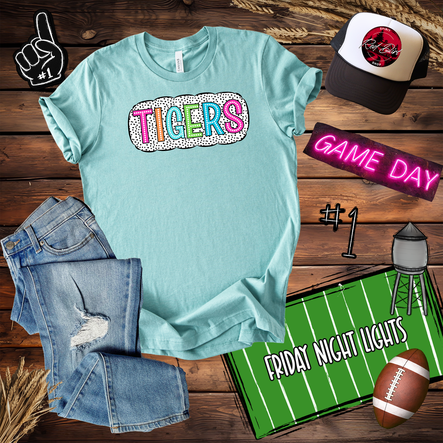 Tigers Dots Design-Neon