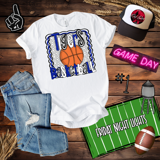 Tigers Basketball Dots Design