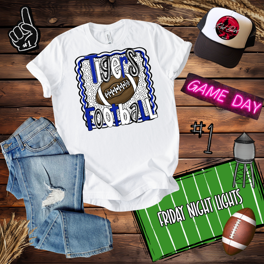 Tigers Football Dots Design