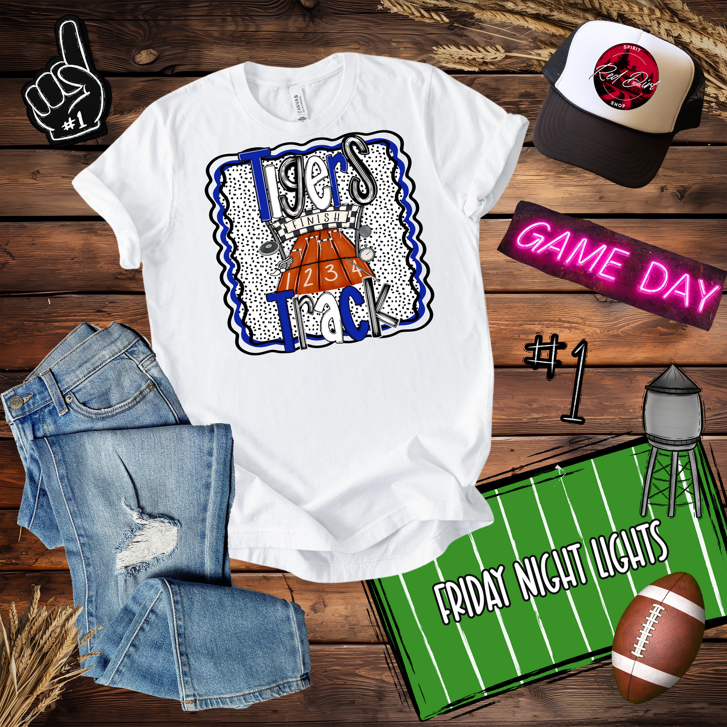 Tigers Track Dots Design