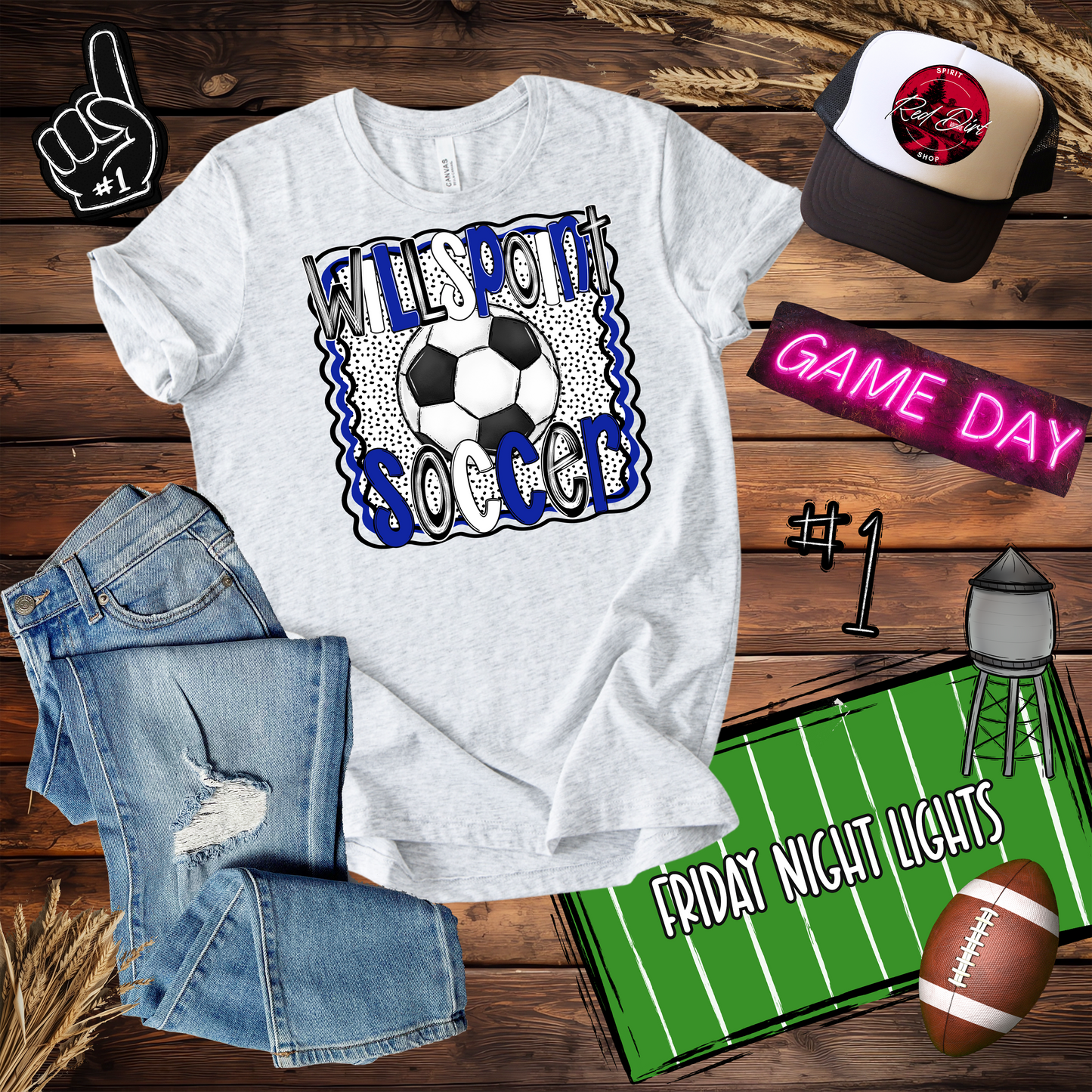 Wills Point Soccer Dots Design