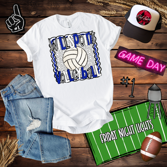 Wills Point Volleyball Dots Design