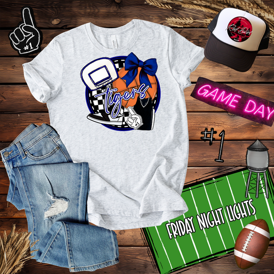 Tigers Basketball Spirit Design-Blue