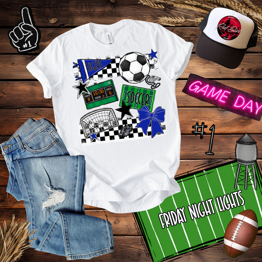 Tigers Soccer Checkers Spirit Design