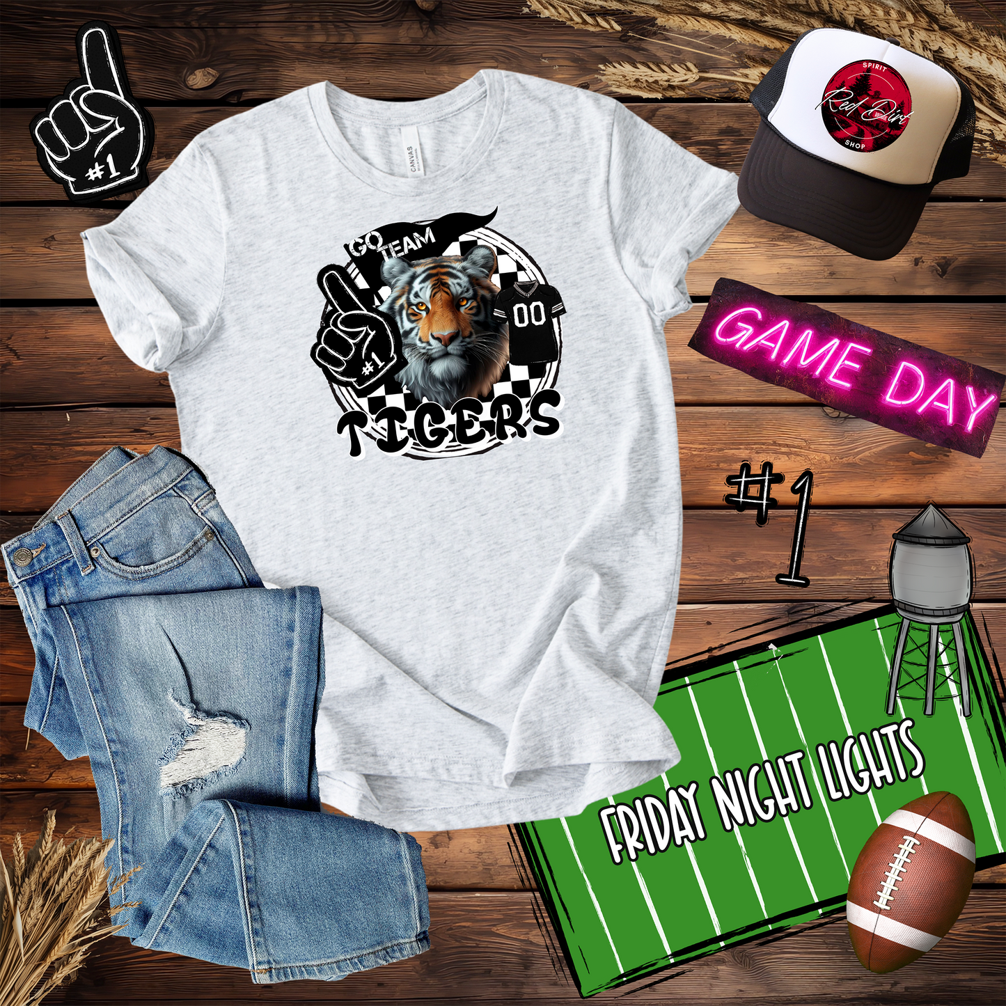 Tigers Mascot Circle Spirit Design