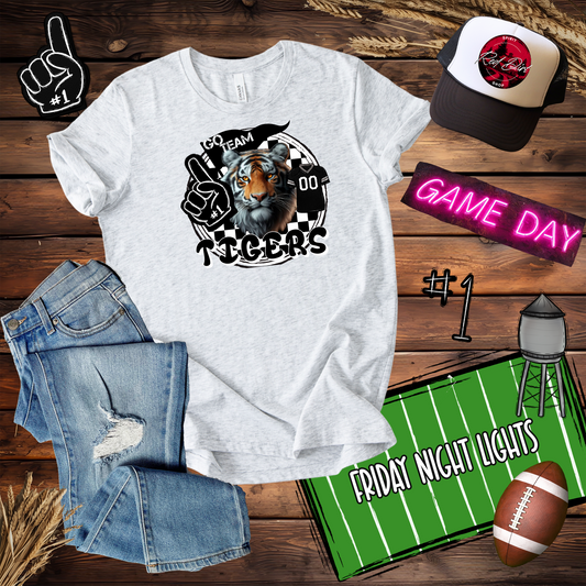 Tigers Mascot Circle Spirit Design