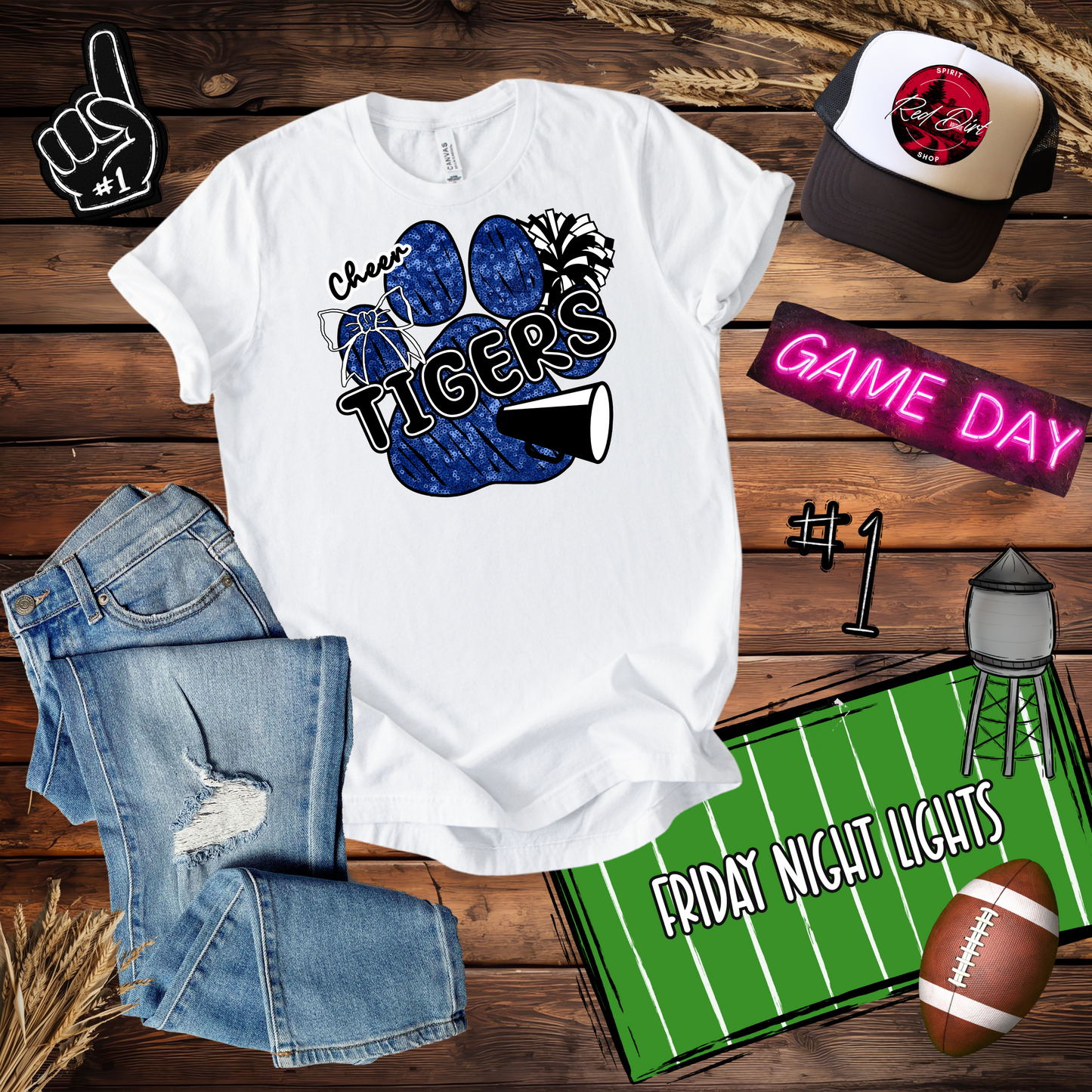 Tigers Cheer Paw Print