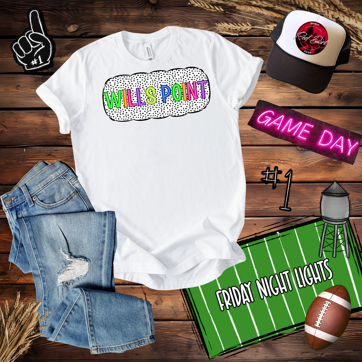 Wills Point Dots Design-Neon