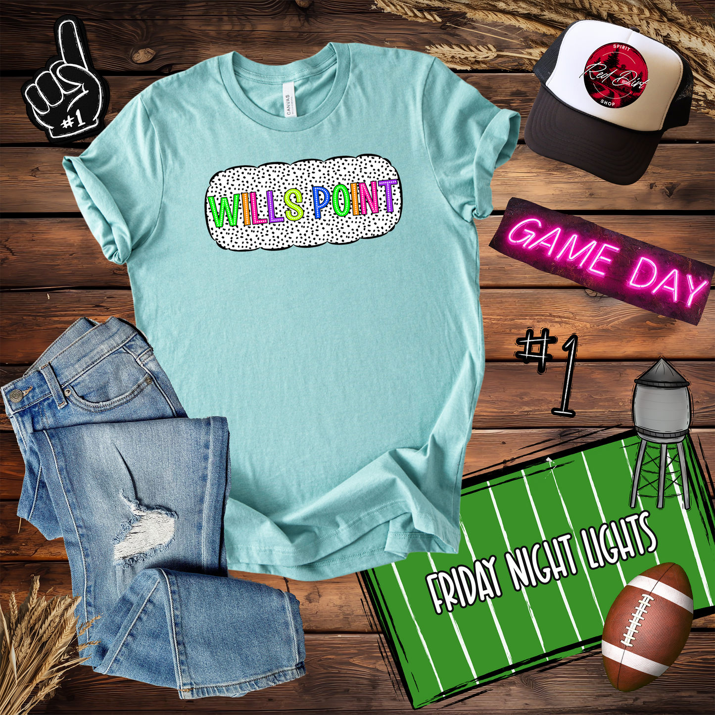 Wills Point Dots Design-Neon