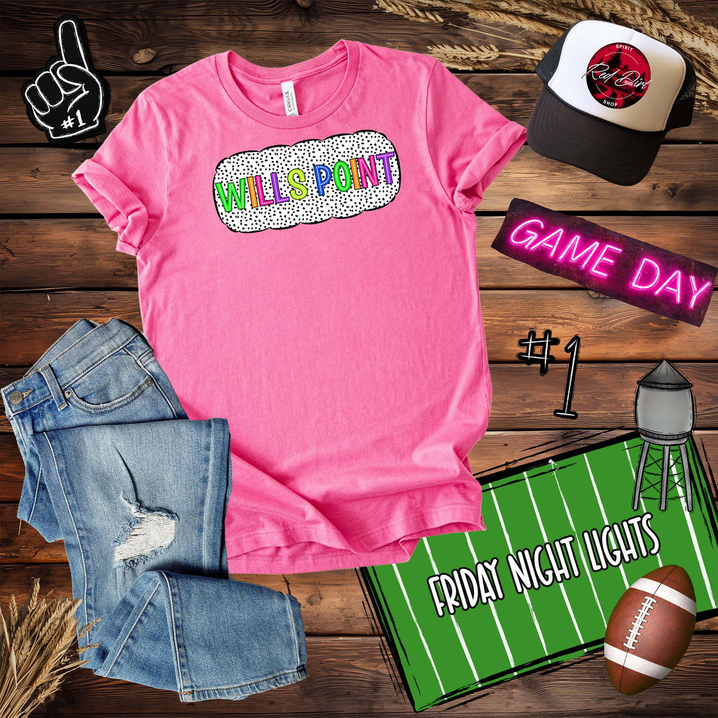 Wills Point Dots Design-Neon