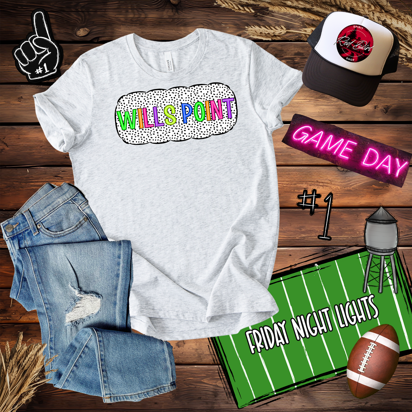 Wills Point Dots Design-Neon