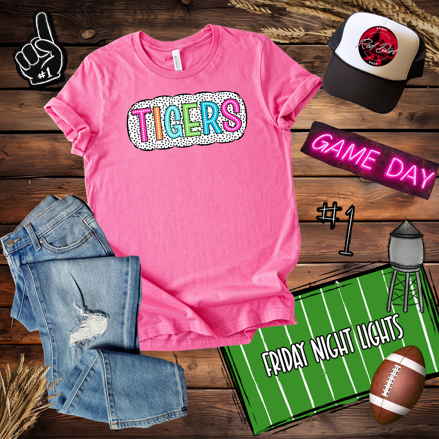 Tigers Dots Design-Neon