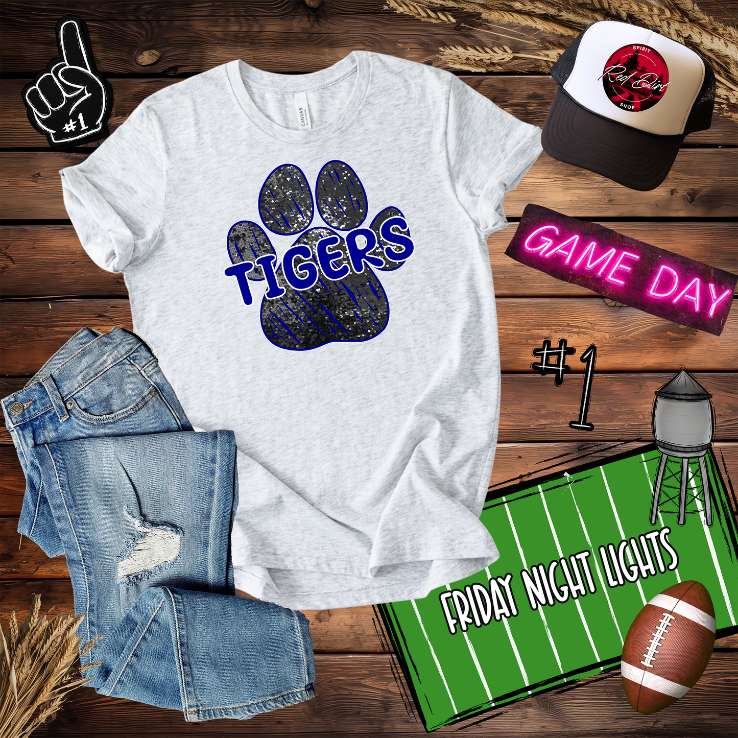 Tiger Paw-Black Blue