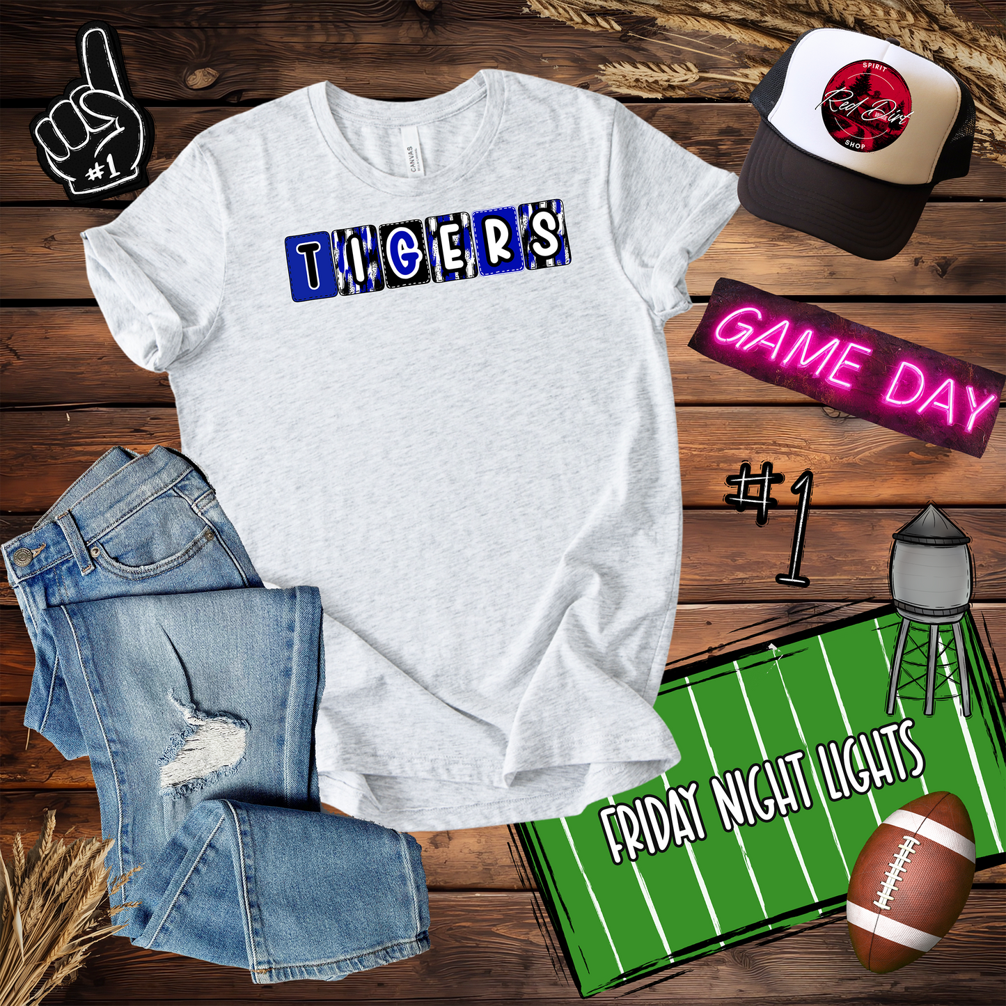 Tigers Block Letters Design