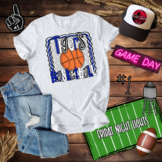 Tigers Basketball Dots Design