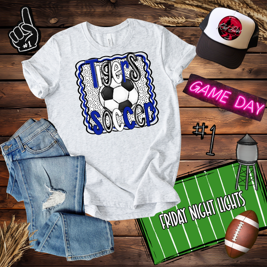 Tigers Soccer Dots Design