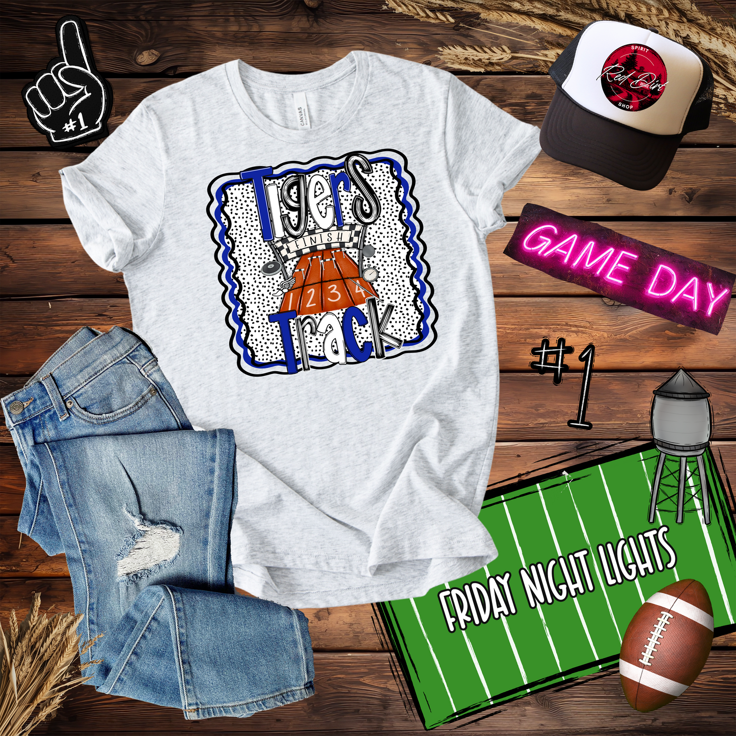 Tigers Track Dots Design