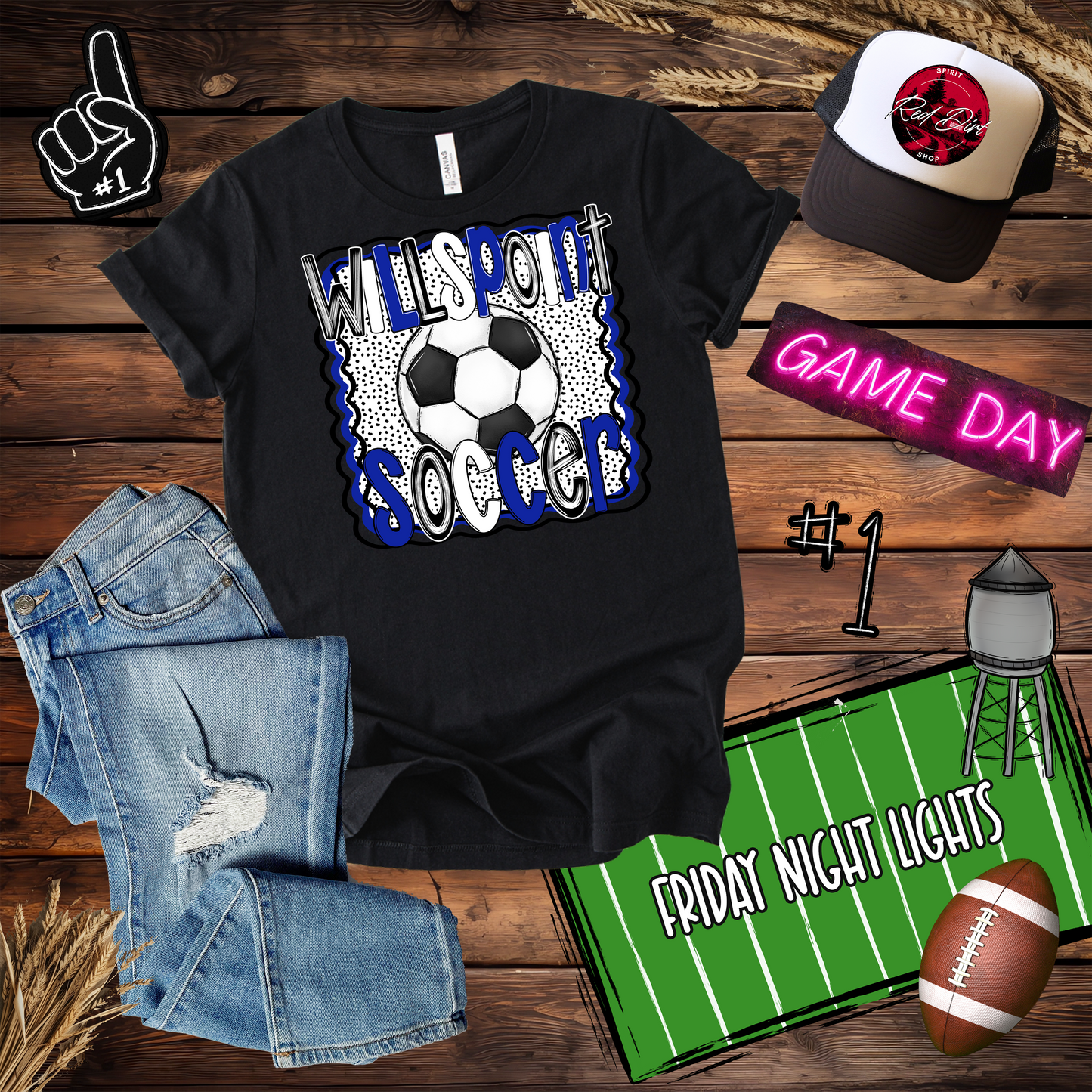 Wills Point Soccer Dots Design