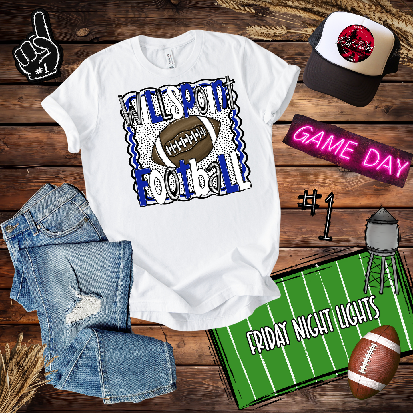Wills Point Football Dots Design